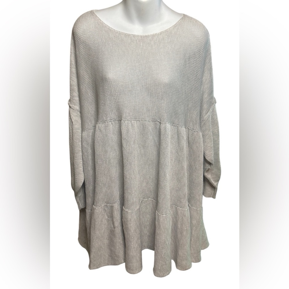 Ces Femme Gray Oversized Knit Top or Dress